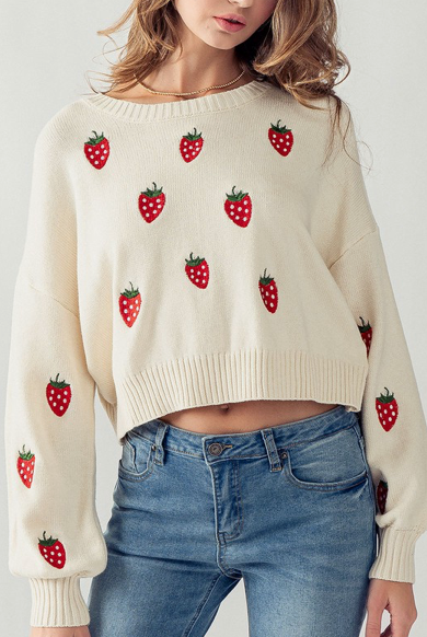 Suzan Strawberry Sweater