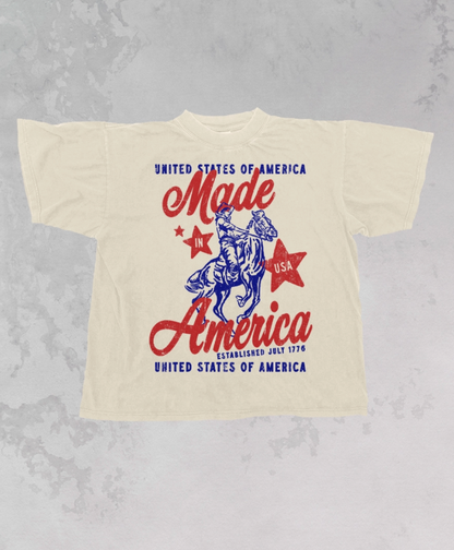 Made In America Oversized Vintage Graphic Tee