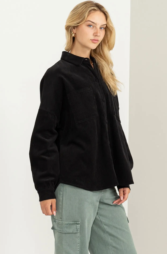 Azaria Oversized Corduory Shacket