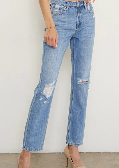 Kady Distressed Girlfriend Jeans