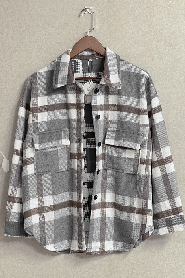 Haley Plaid Flannel Shacket Jacket