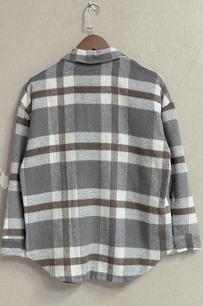 Haley Plaid Flannel Shacket Jacket