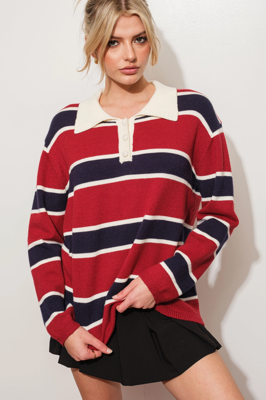 Scottie Rugby Striped Sweater