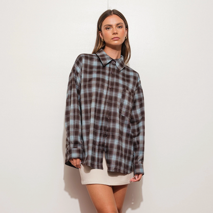 Emery Oversized Plaid Shirt