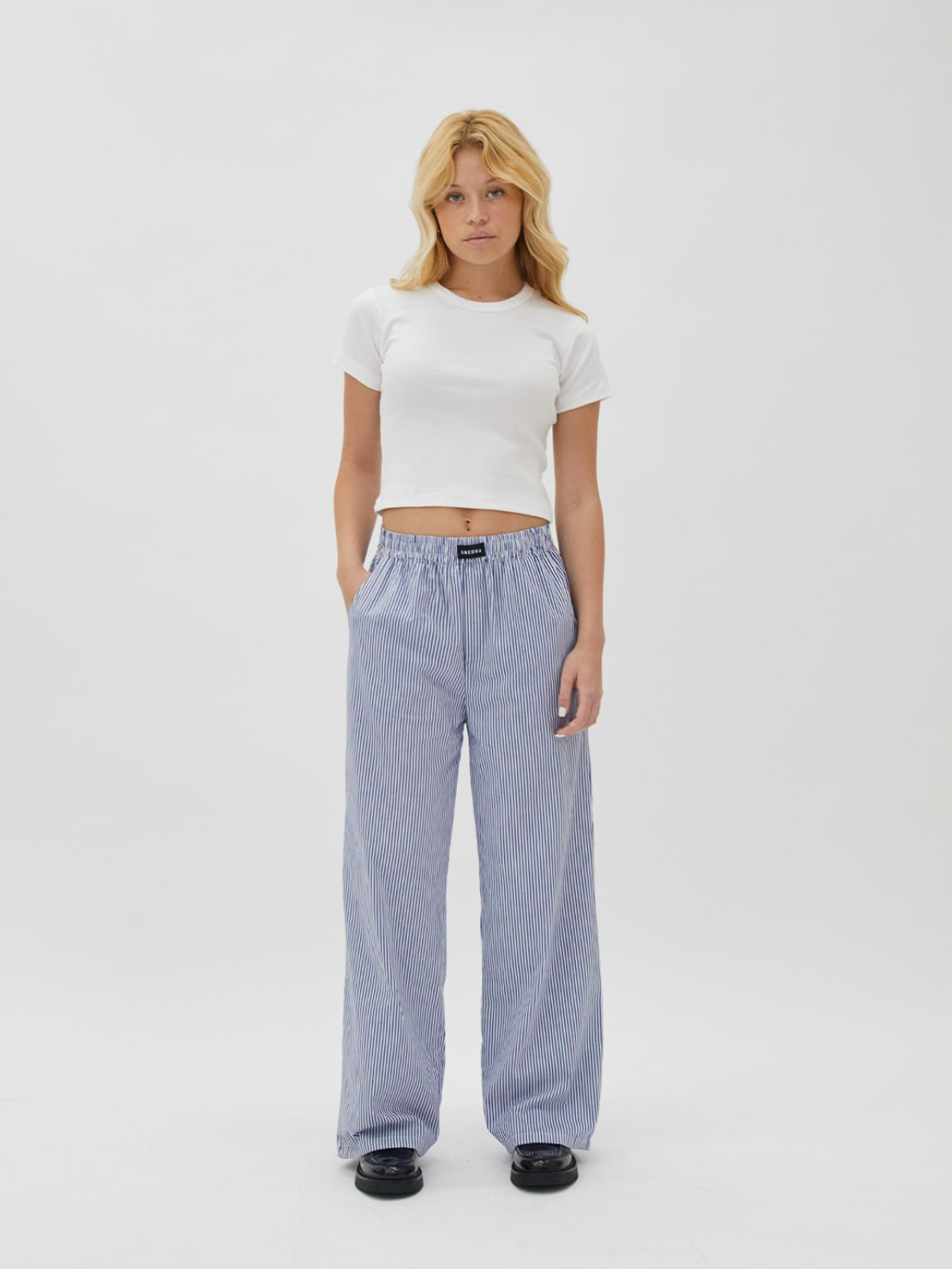 Maeve Stripped Pants - Blue