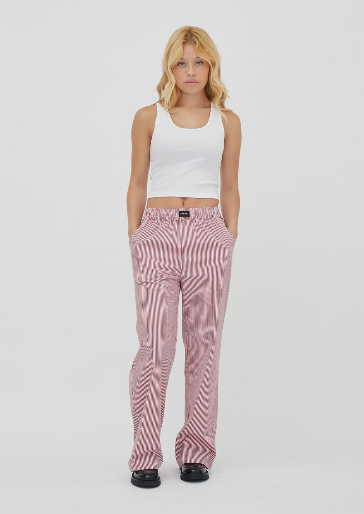 Maeve Stripped Pants - Red