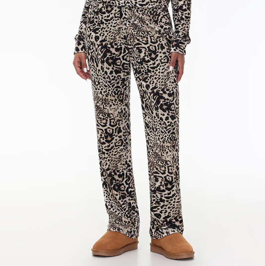 Juicy Couture - Animal Print Small Bling Velour Track Pants