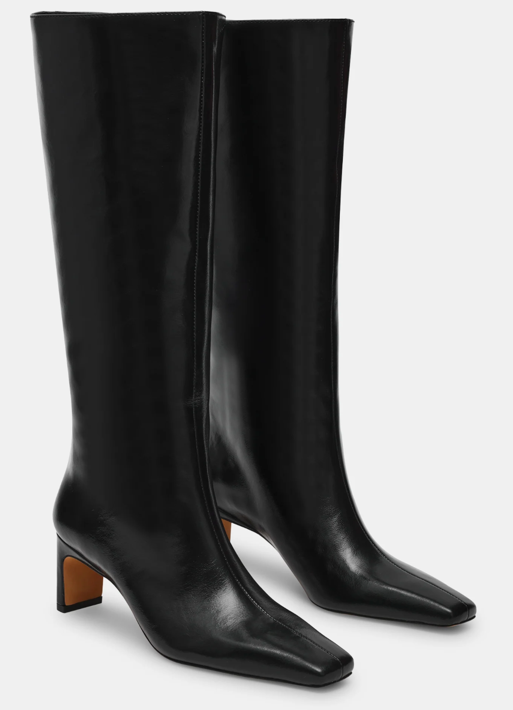 Jendi Knee High Black Leather Boot