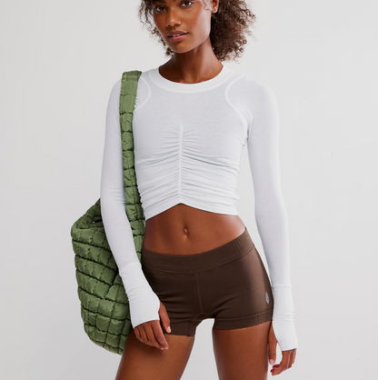 FP Movement - Tempo Ruched Long Sleeve: White