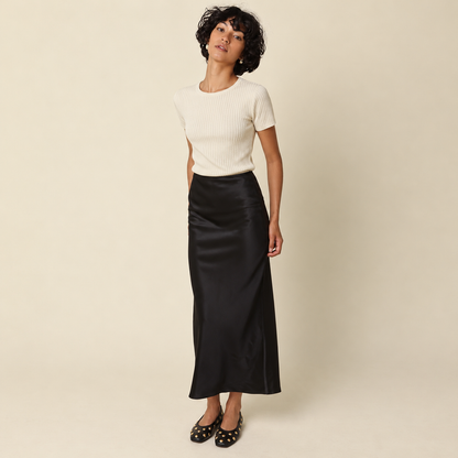 Billie Satin Midi Skirt