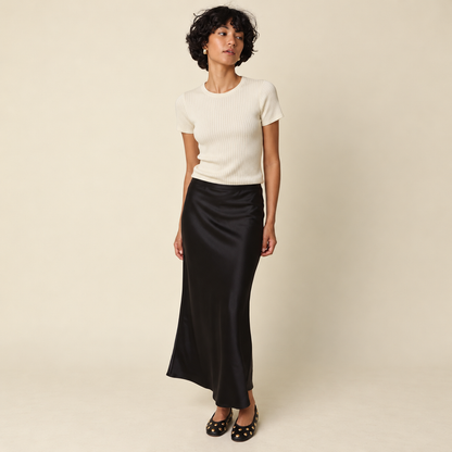 Billie Satin Midi Skirt