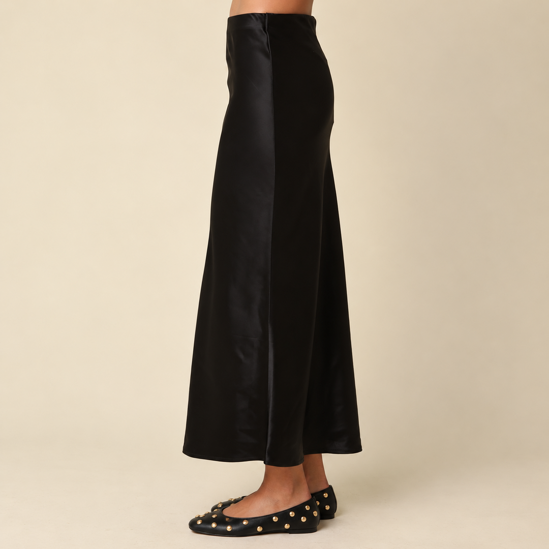 Billie Satin Midi Skirt