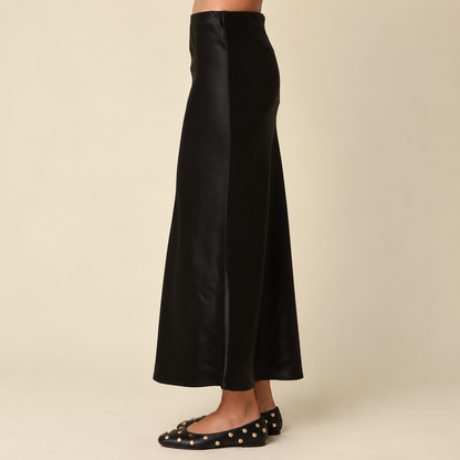 Billie Satin Midi Skirt