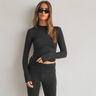 Cecilia Soft Knit Long Sleeve: Black