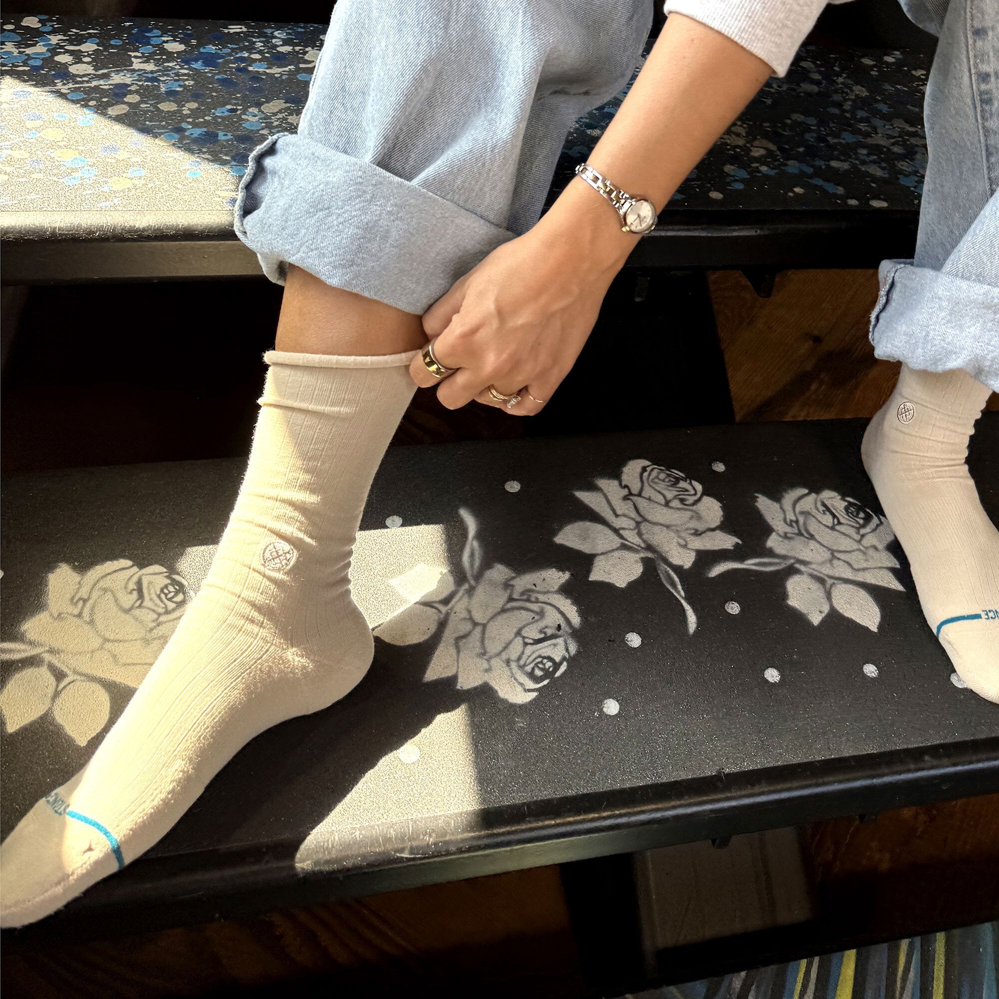 STANCE - Rolled Solid Crew: Oatmeal