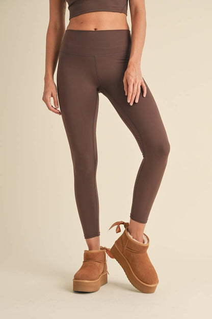 Ava High-Rise Leggings: Chocolate