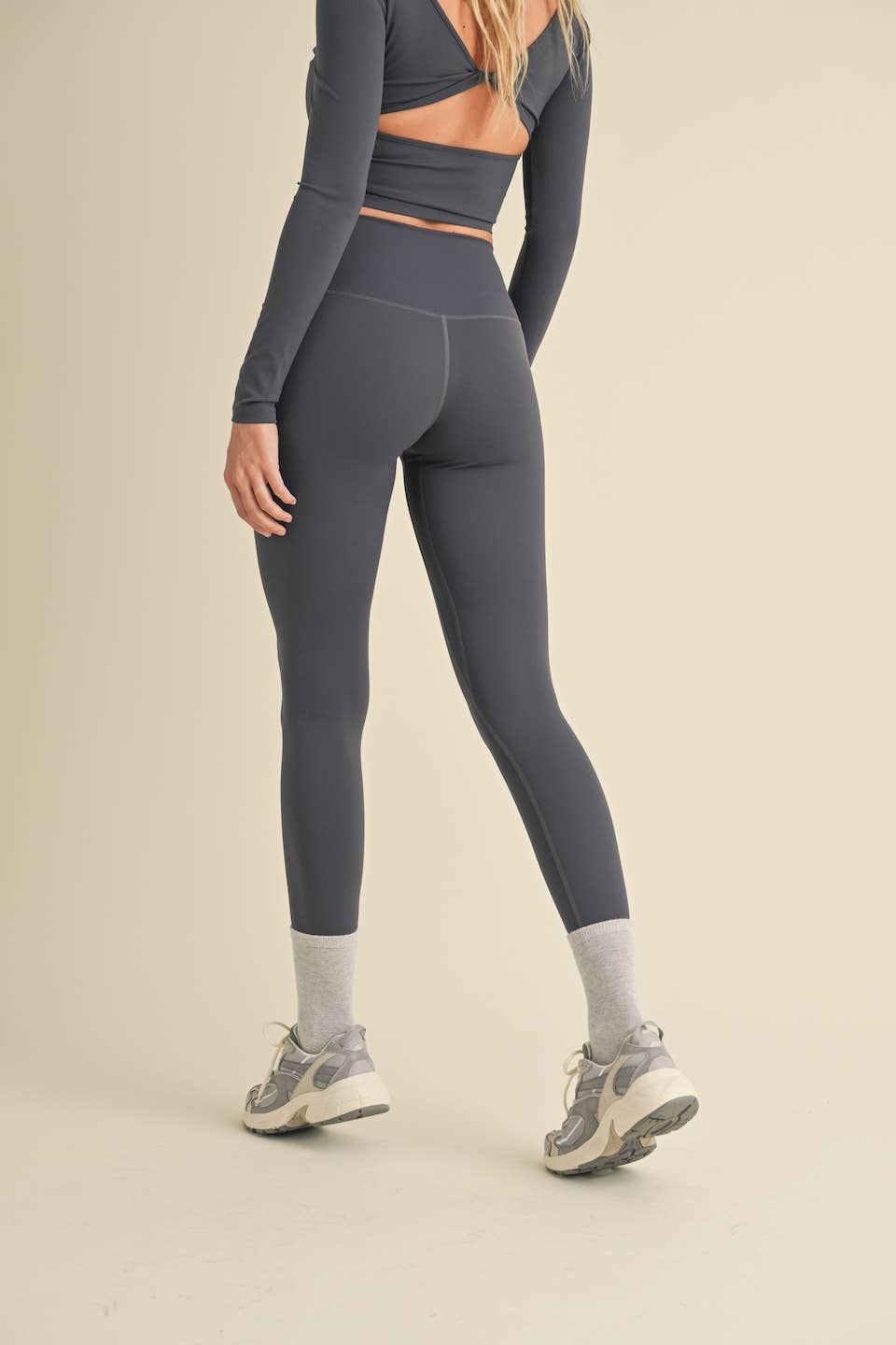 Ava High-Rise Leggings: Ash Blue