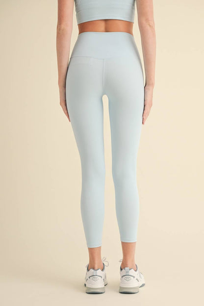 Ava High-Rise Leggings: Sky Blue