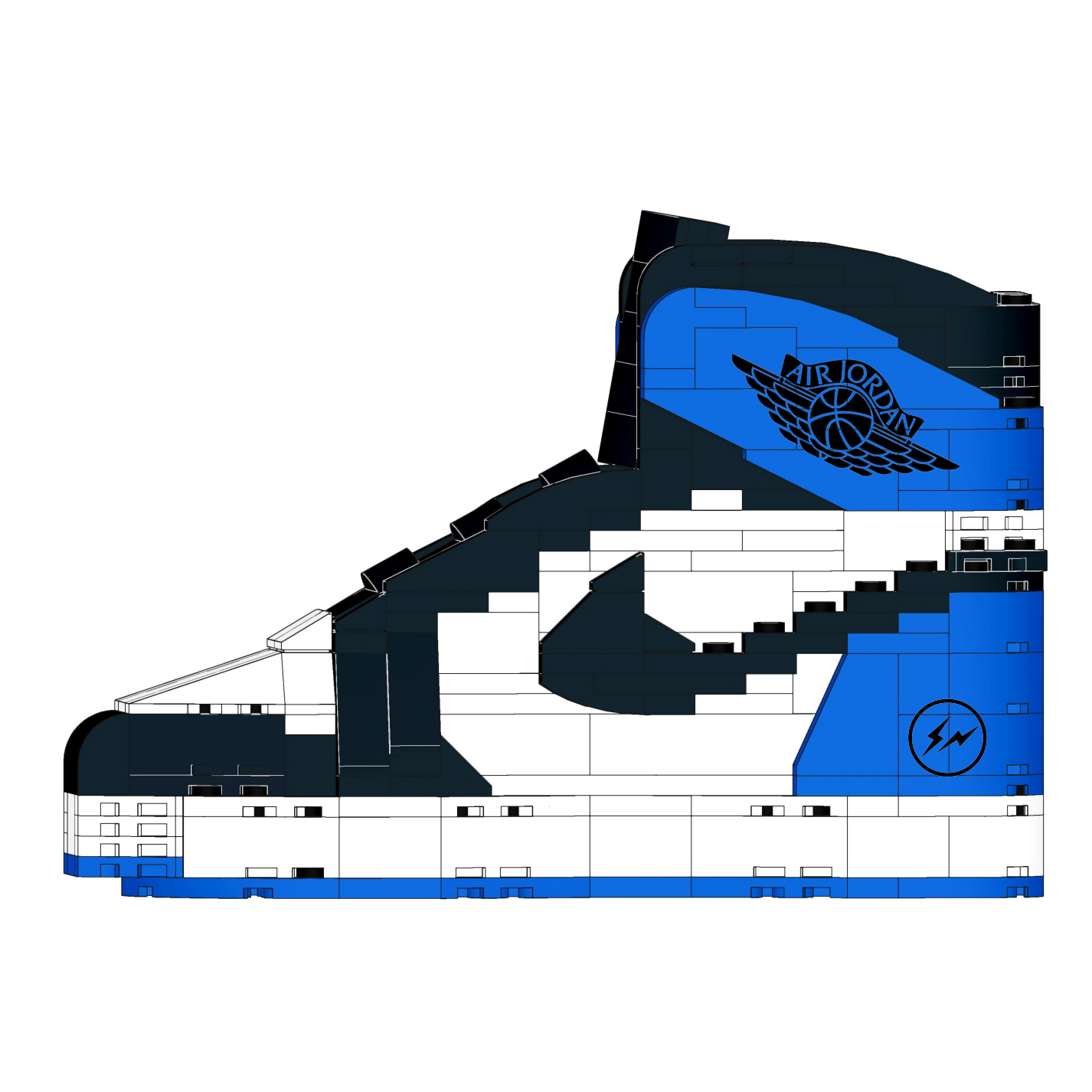Sneaker Bricks Fragment Jordan 1 High