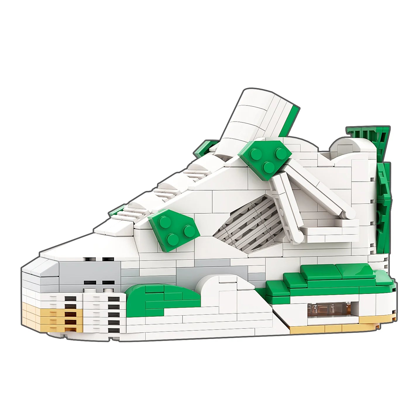 Sneaker Bricks Jordan 4 SB Pine Green Mini Figure