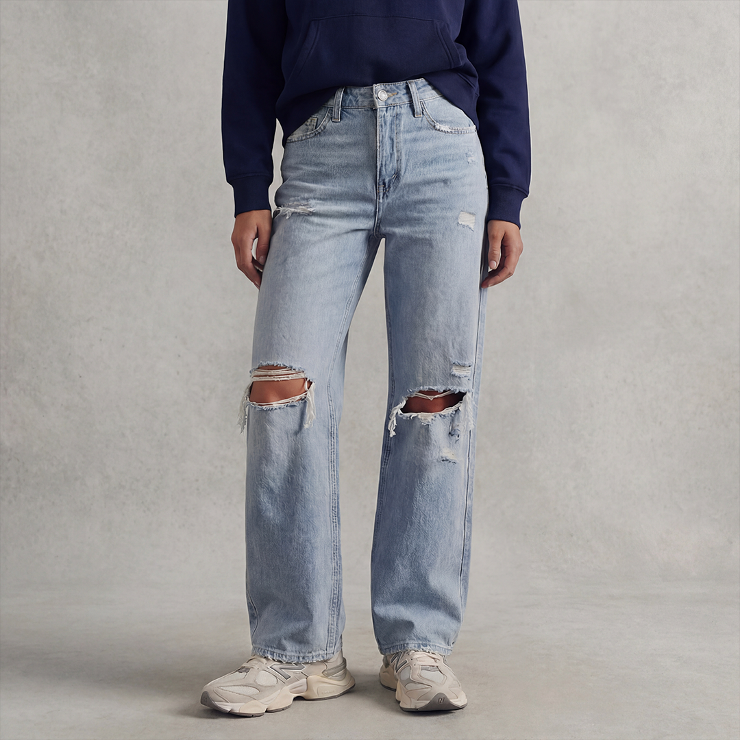Leslie 90's High Rise Distressed Jean