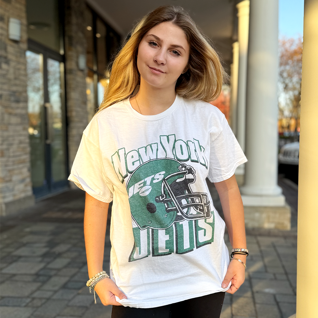 Jets Throwback Helmet Tee