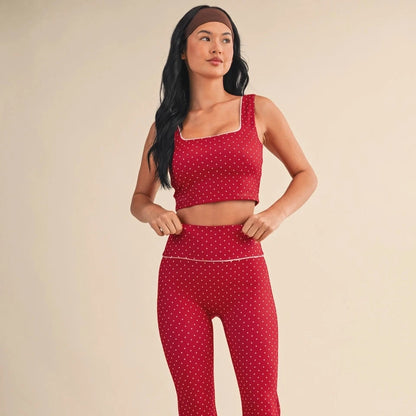 Jamie Polka Dot Tank: Cherry