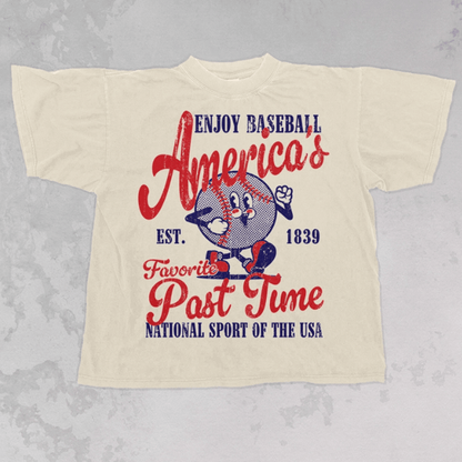 Baseball Oversized Vintage Graphic Tee