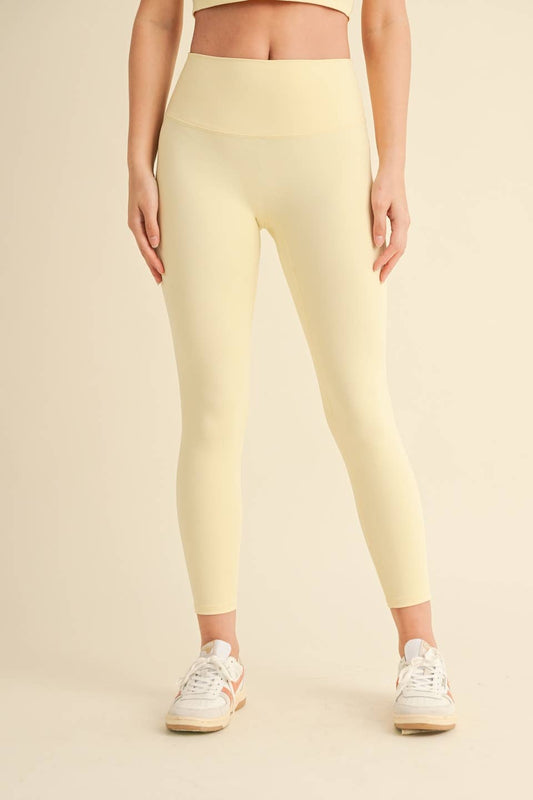 Ava High-Rise Leggings: Lemon