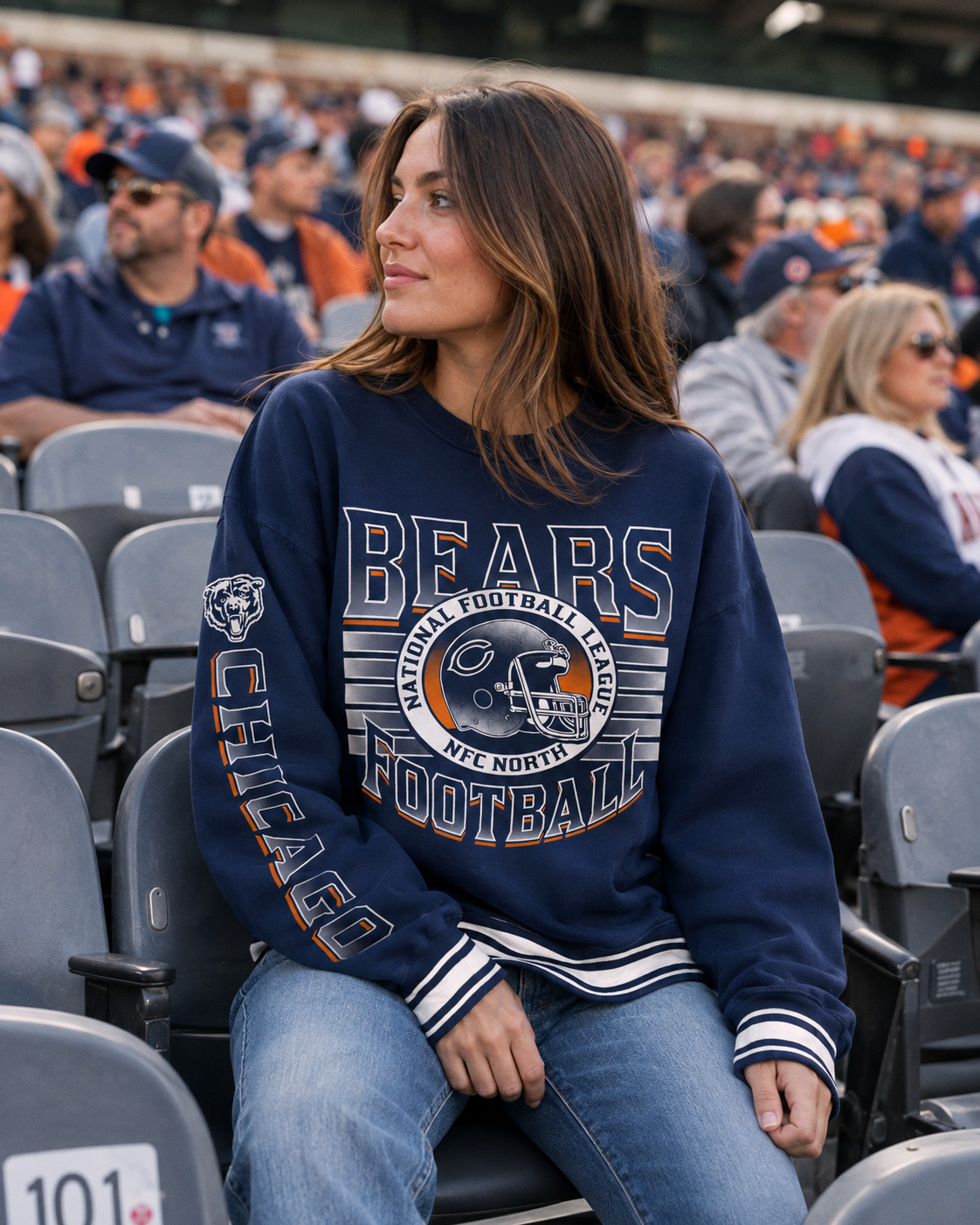 Bears Striped Crew
