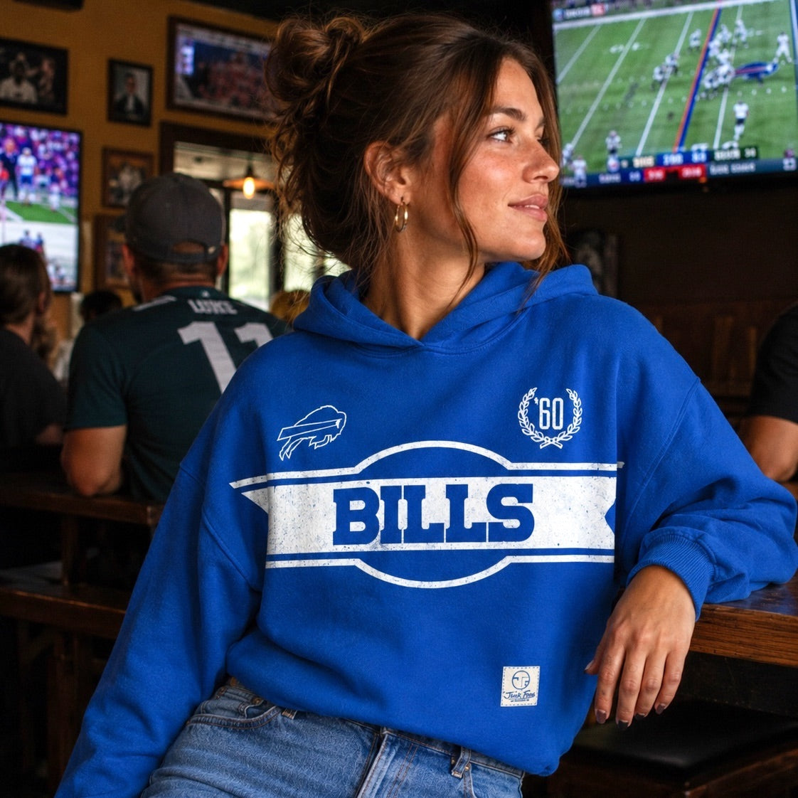 Bills Oversized Cropped Hoodie