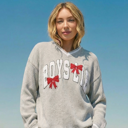 BOYS LIE - WRAP ME IN A BOW HAYLEY V-NECK CREW