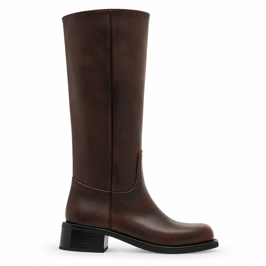 Riggs Brown Distressed Leather Boots