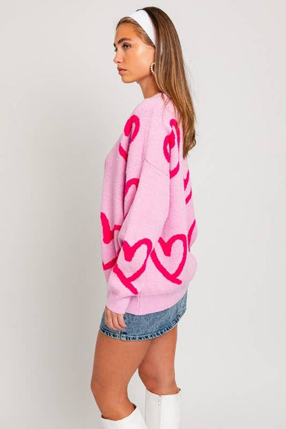 Alix Heart Sweater