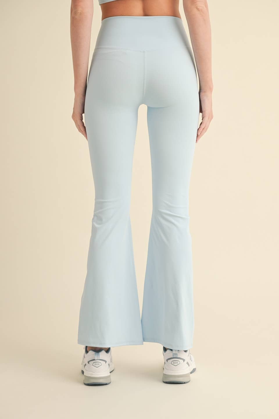 Layla Crossover Yoga Pants: Sky Blue