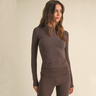 Cecilia Soft Knit Long Sleeve: Chocolate