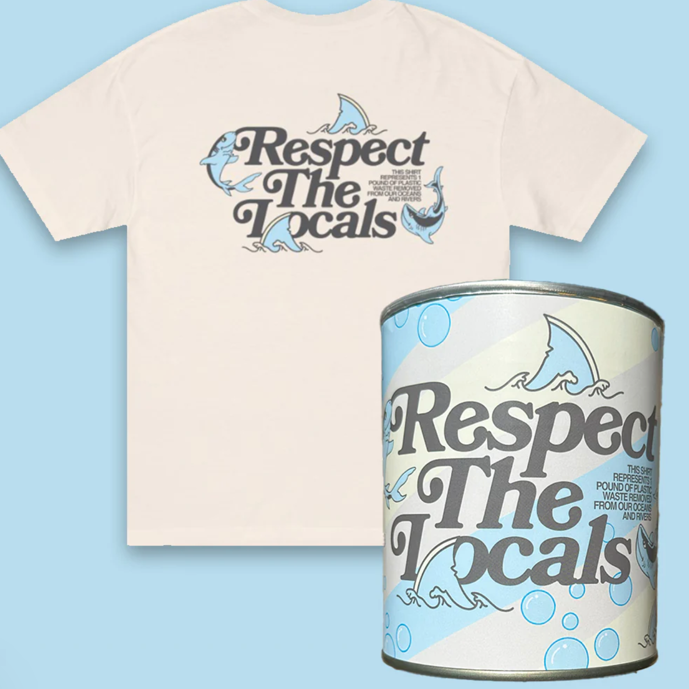 RESPECT THE LOCALS - SHARK GRAPHIC TEE