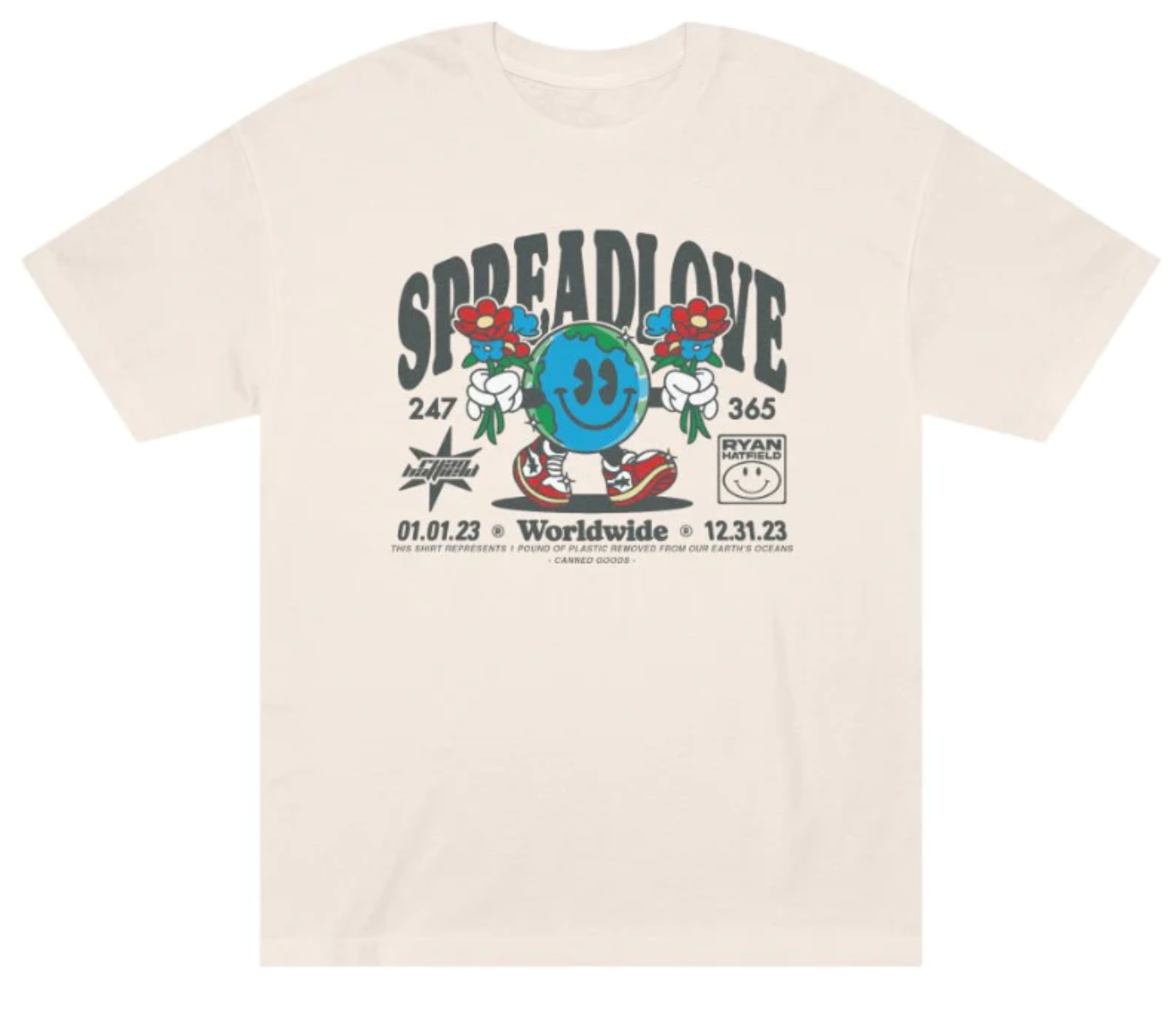 SPREAD LOVE FOR EARTHDAY GRAPHIC TEE