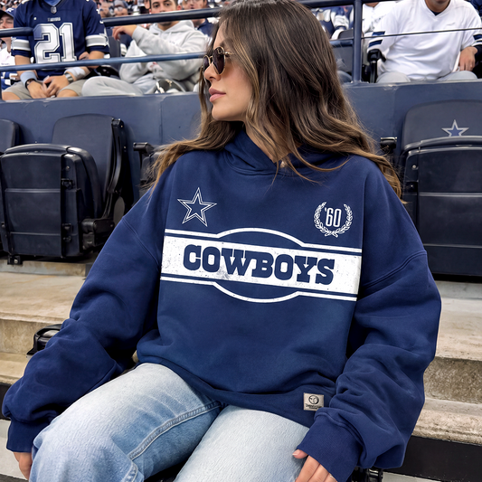 Cowboys Oversized Cropped Hoodie