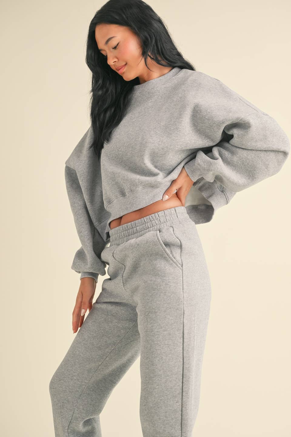 Erin Cozy Fleece Oversized Crewneck