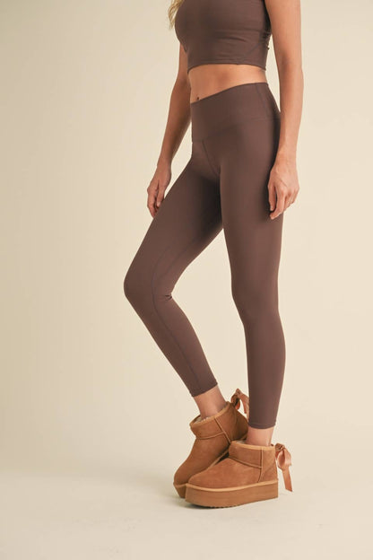 Ava High-Rise Leggings: Chocolate