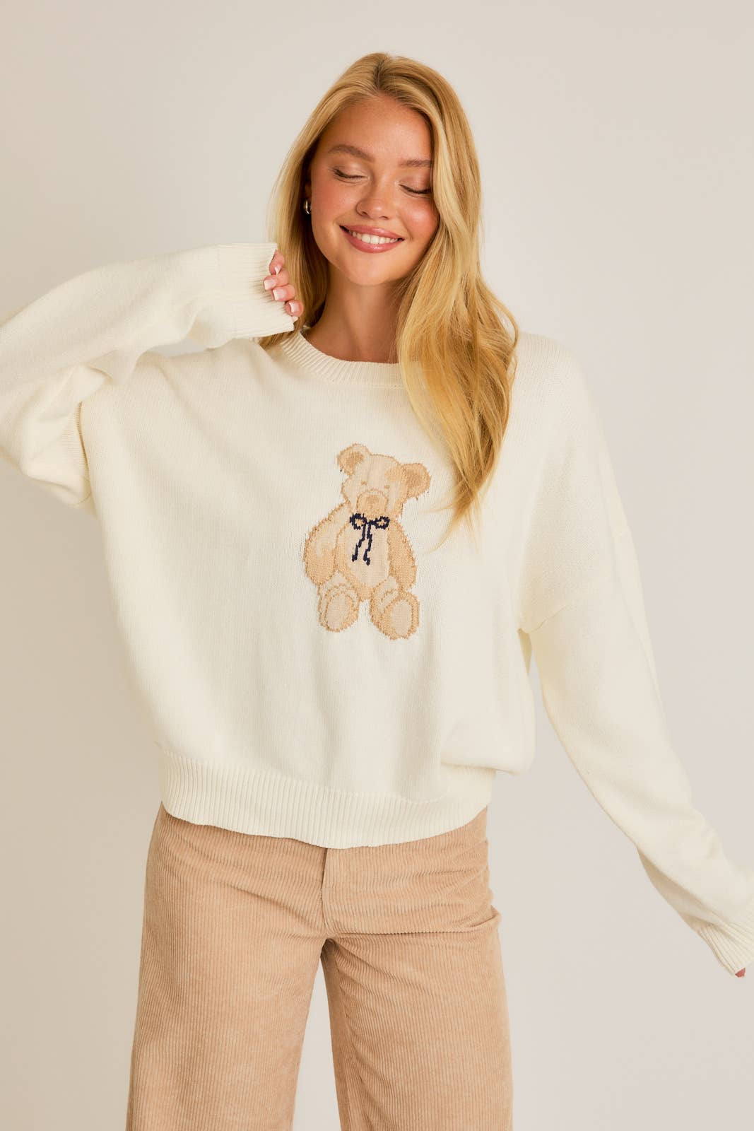 Teddy Sweater: Ivory