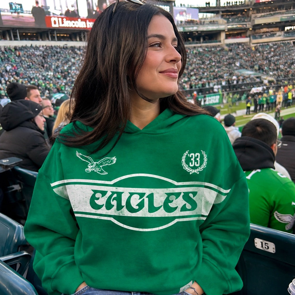 Eagles Oversized Cropped Hoodie