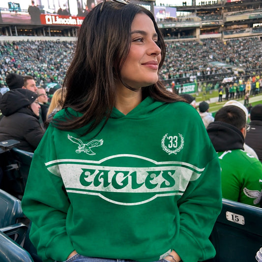 Eagles Oversized Cropped Hoodie