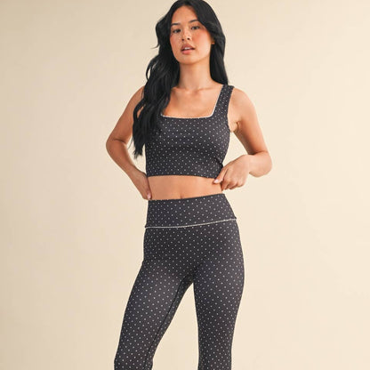 Jamie Polka Dot Tank: Black