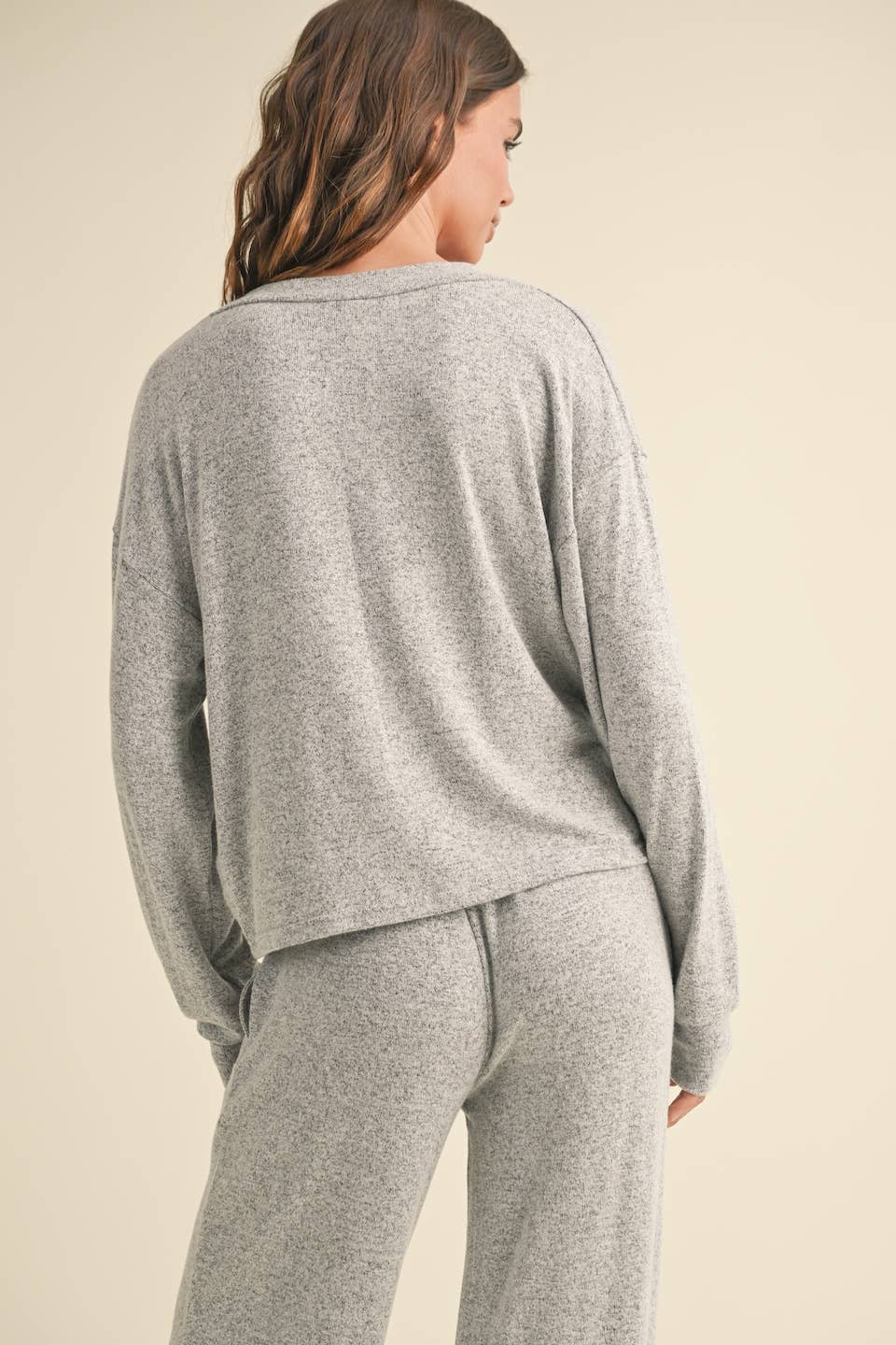 Kathi Long Sleeve Top: Grey