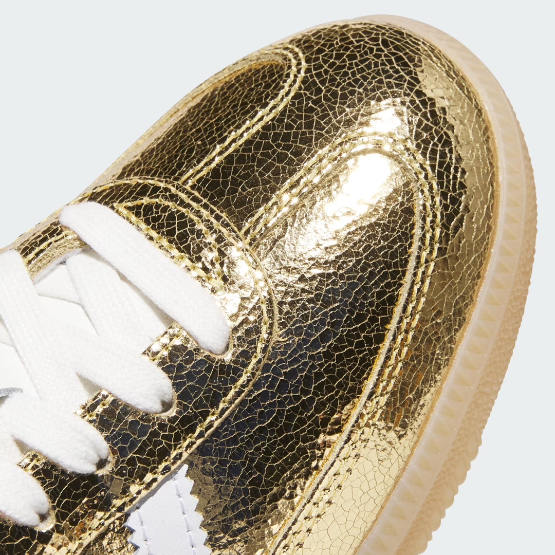 adidas Samba OG Gold Metallic Cracked Leather Women’s