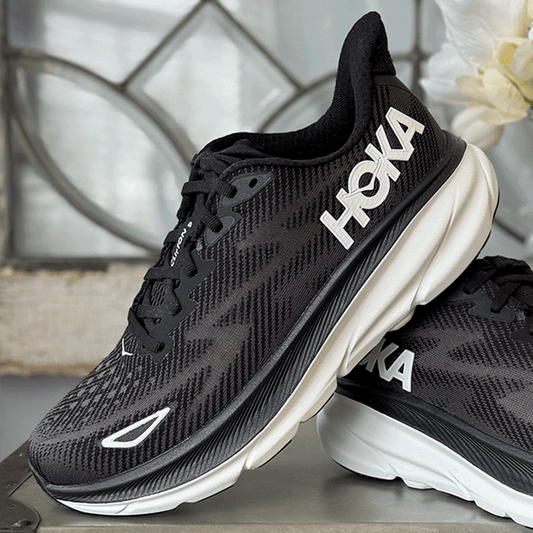 Hoka One One Clifton 9 Black White Women's