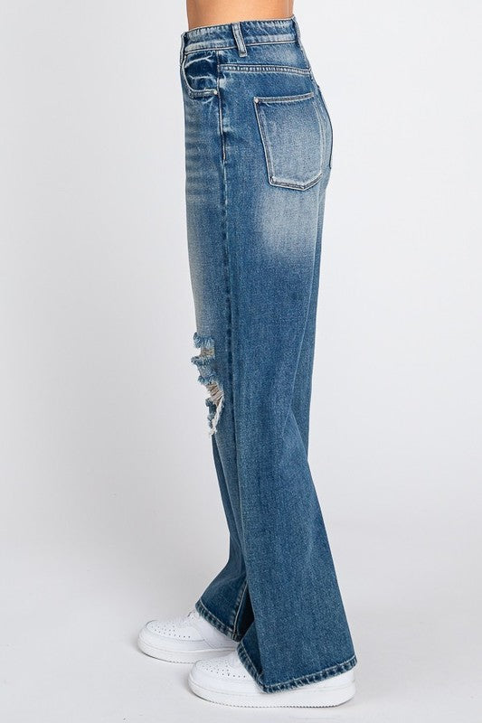 Alayna High Rise Distressed Jeans