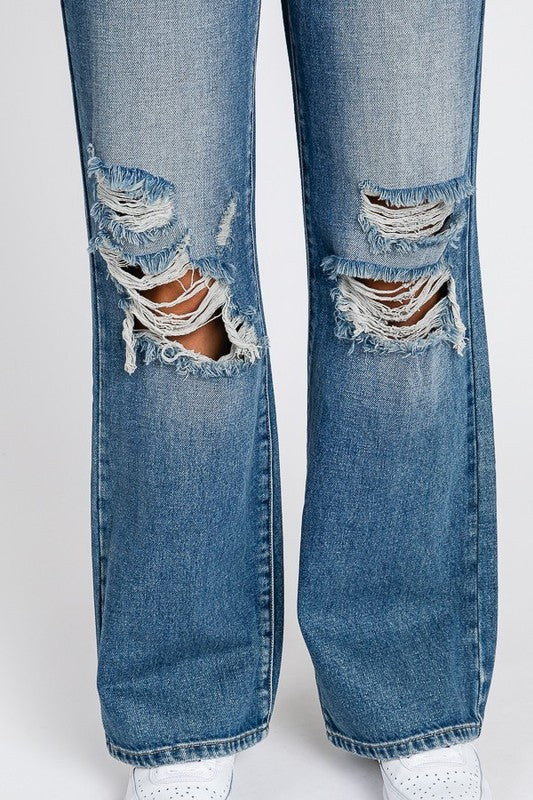 Alayna High Rise Distressed Jeans